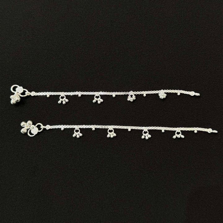 Sterling Silver Kids Anklet-1pair