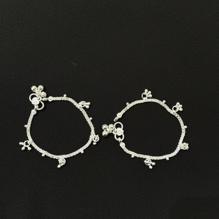 Sterling Silver Kids Anklet-1pair