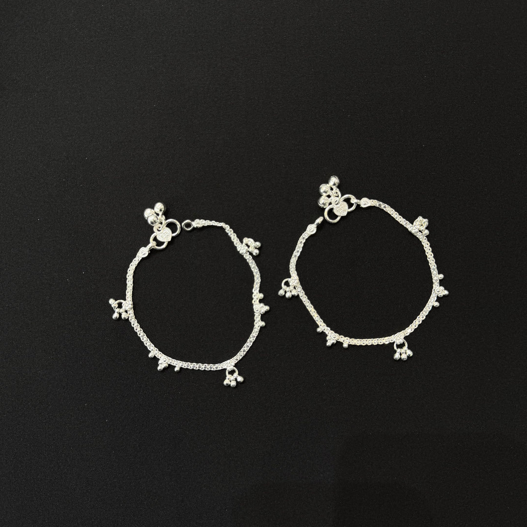 Sterling Silver Teenager Anklet-1pair