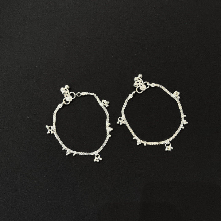 Sterling Silver Teenager Anklet-1pair