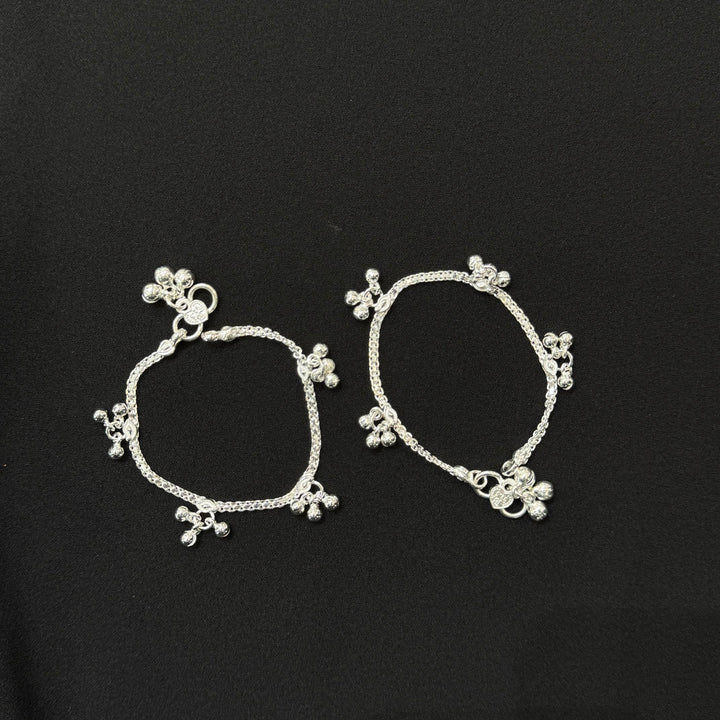 Sterling Silver Kids Anklet-1pair