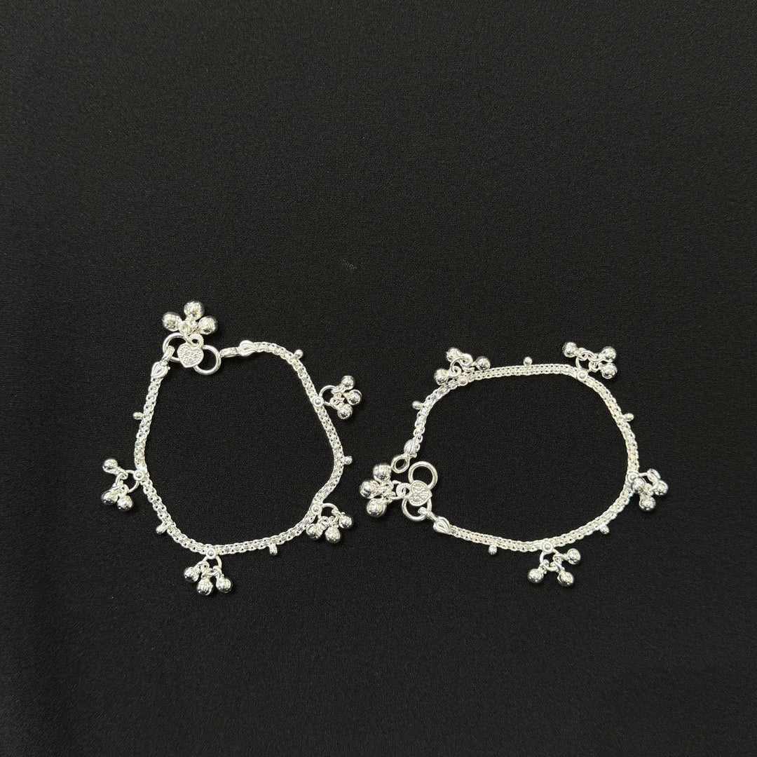 Sterling Silver Kids Anklet-1pair