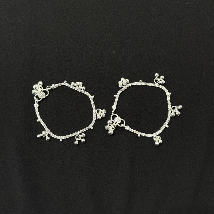 Sterling Silver Kids Anklet-1pair