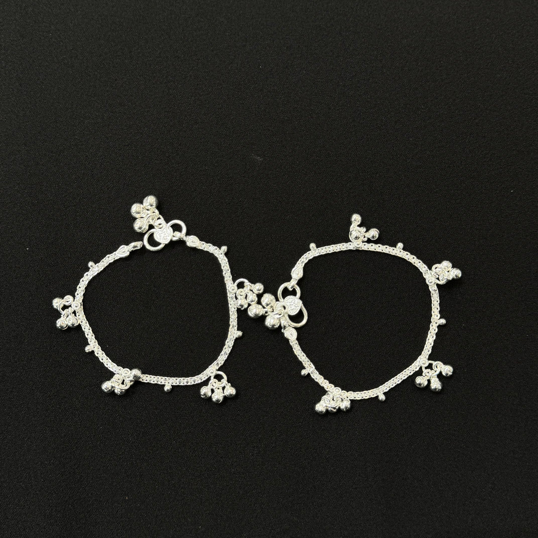 Sterling Silver Kids Anklet-1pair