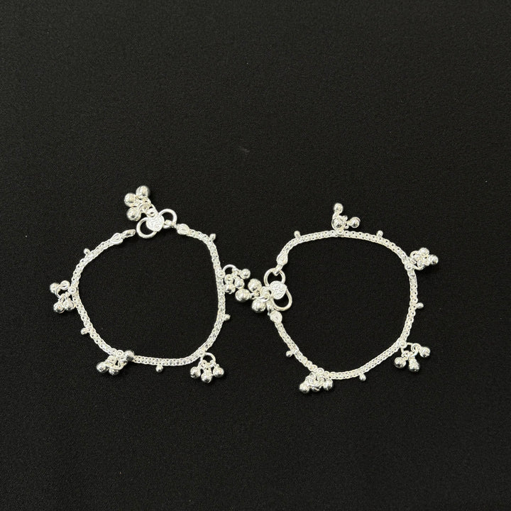 Sterling Silver Kids Anklet-1pair