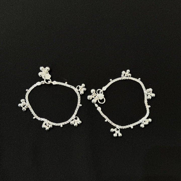 Sterling Silver Kids Anklet-1pair