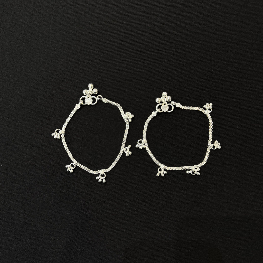 Sterling Silver Teenager Anklet-1pair
