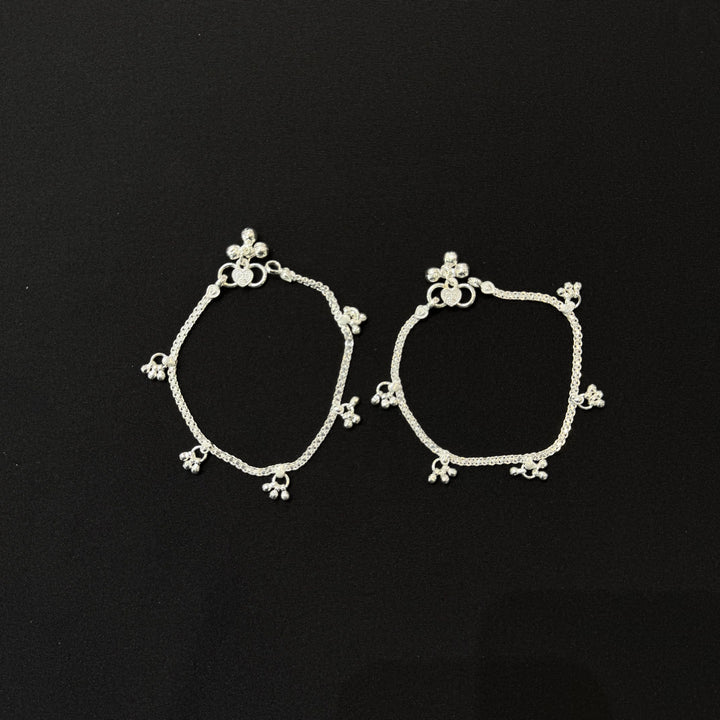Sterling Silver Teenager Anklet-1pair