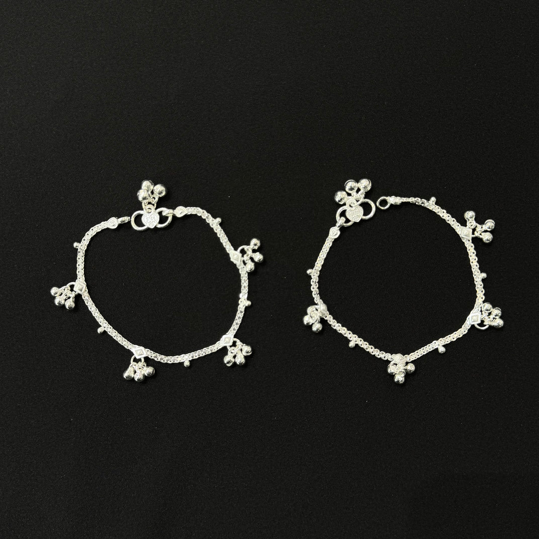 Sterling Silver Teenager Anklet-1pair
