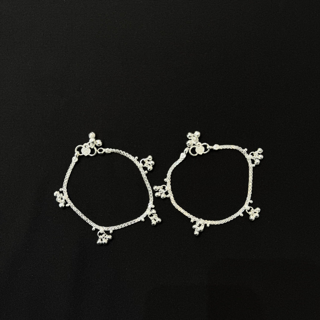 Sterling Silver Teenager Anklet-1pair