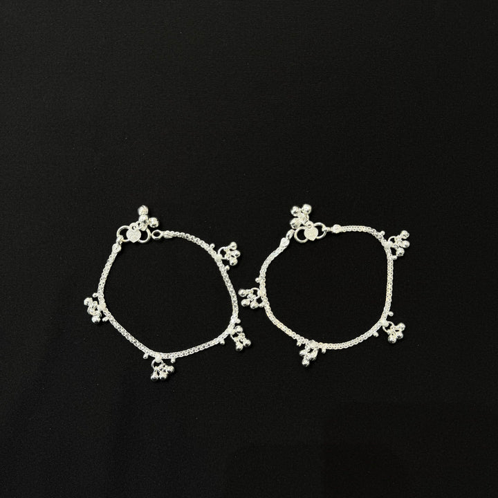 Sterling Silver Teenager Anklet-1pair