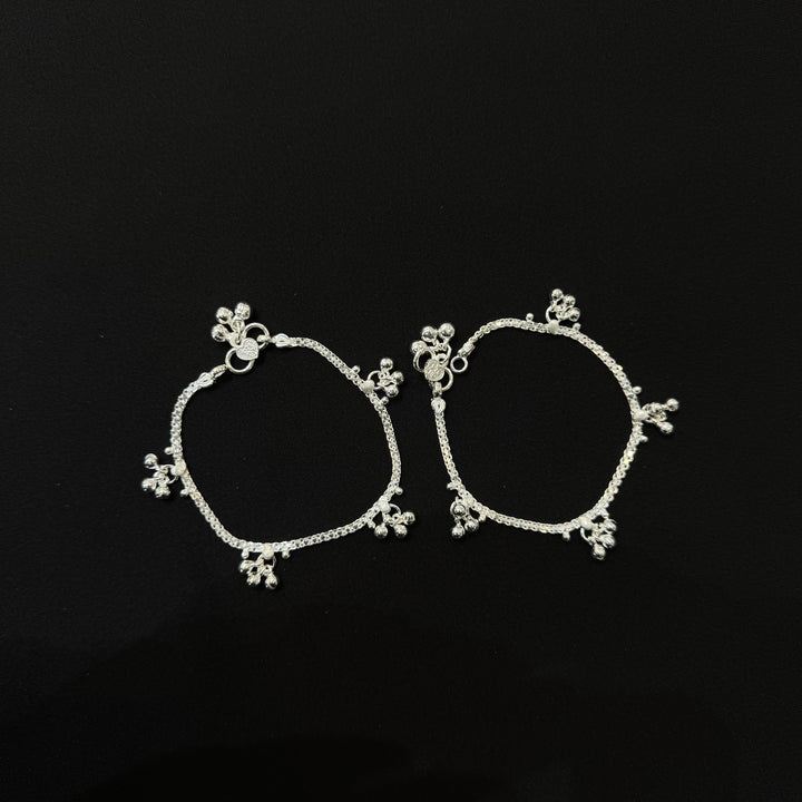 Sterling Silver Teenager Anklet-1pair