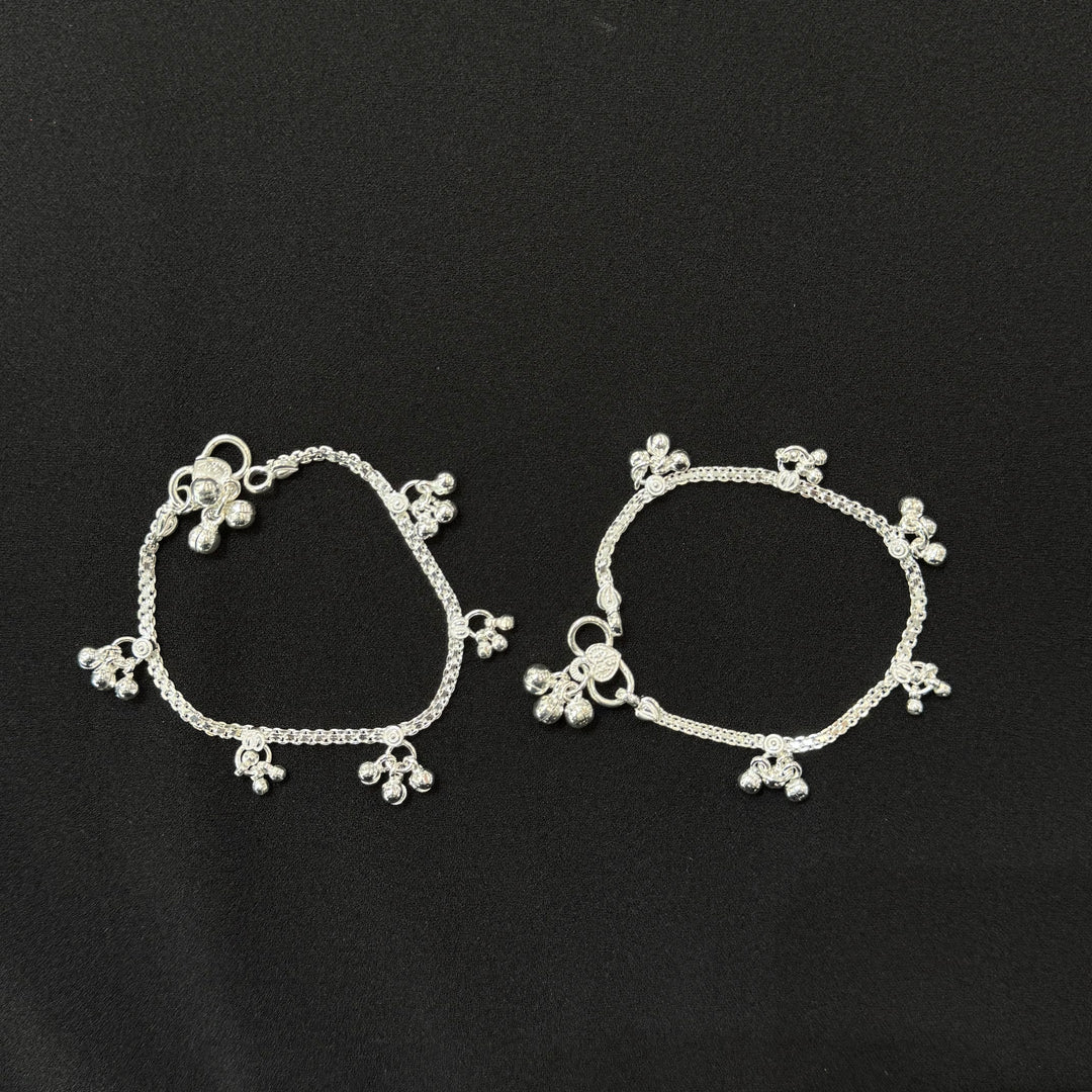 Sterling Silver Kids Anklet-1pair