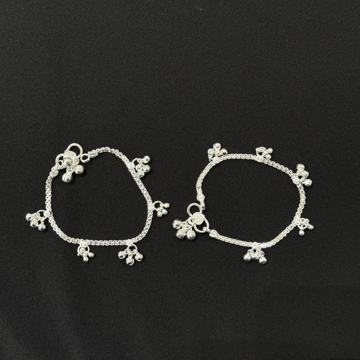 Sterling Silver Kids Anklet-1pair