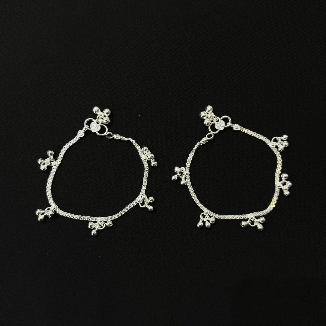 Sterling Silver Teenager Anklet-1pair