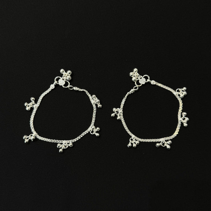 Sterling Silver Teenager Anklet-1pair