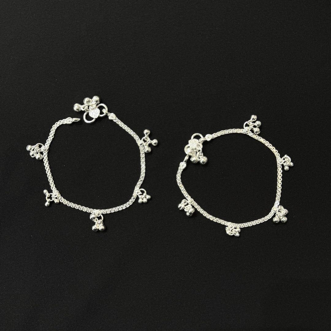 Sterling Silver Teenager Anklet-1pair