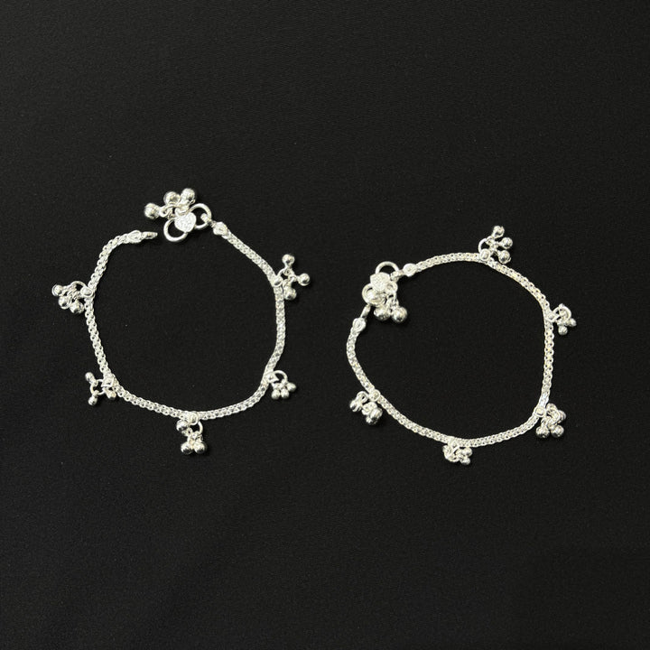 Sterling Silver Teenager Anklet-1pair