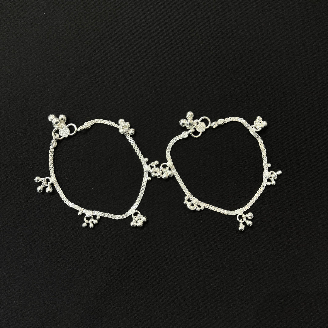 Sterling Silver Teenager Anklet-1pair