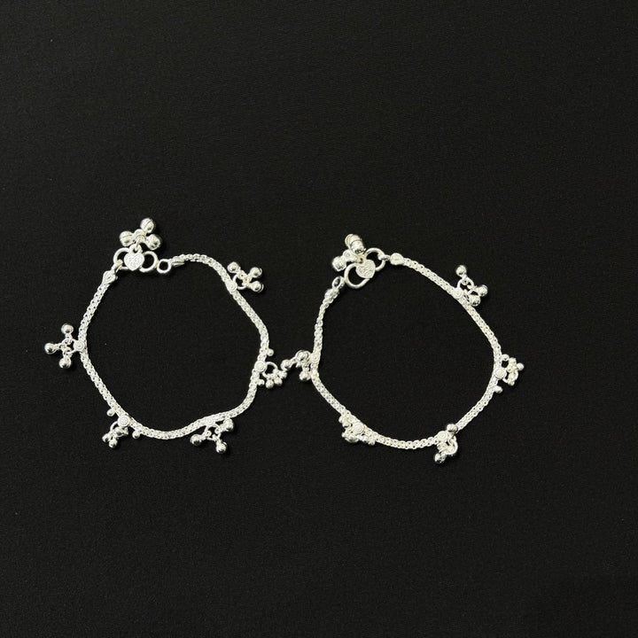 Sterling Silver Teenager Anklet-1pair