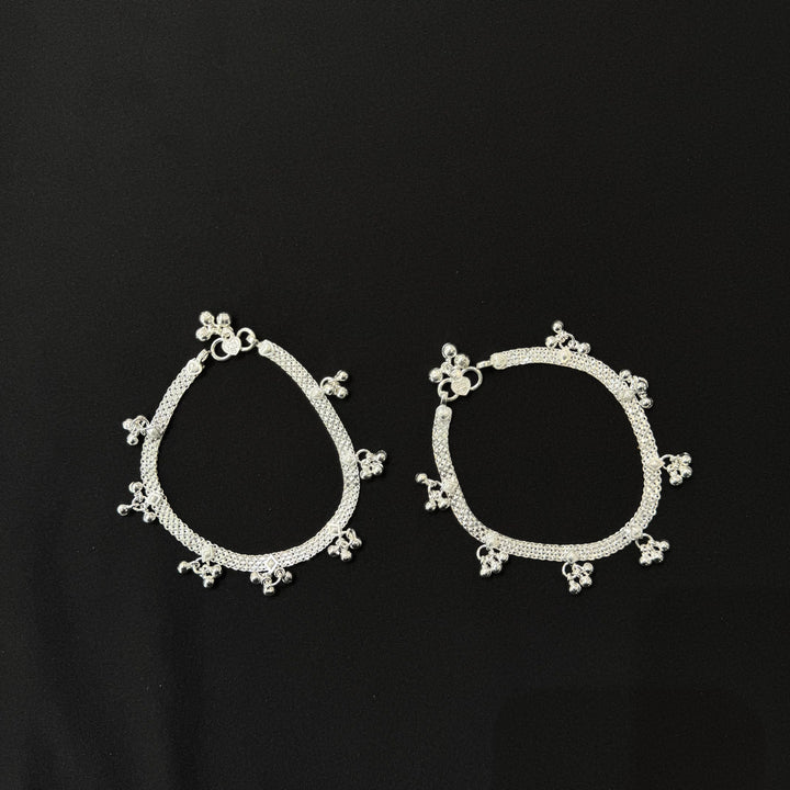 Sterling Silver Adult Anklet-1pair