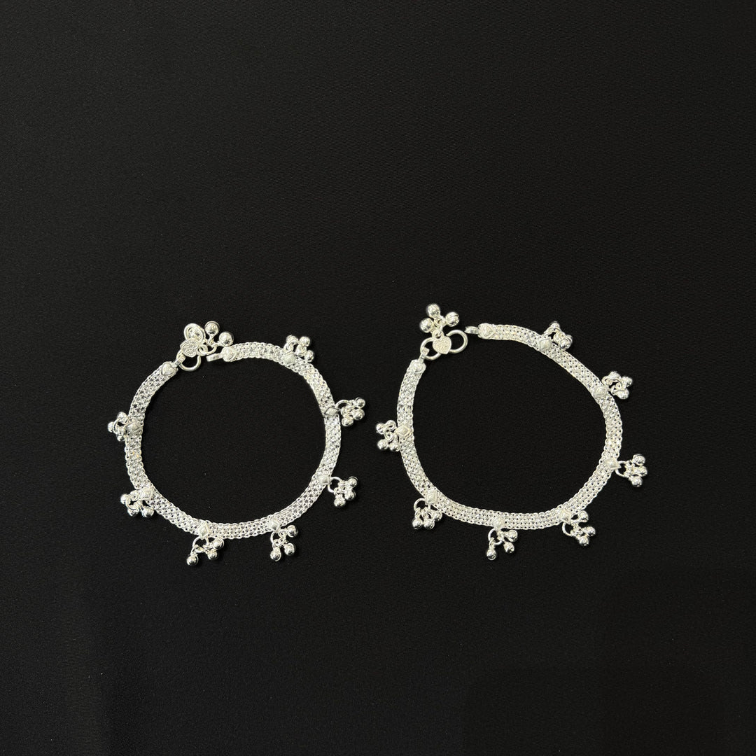 Sterling Silver Adult Anklet-1pair