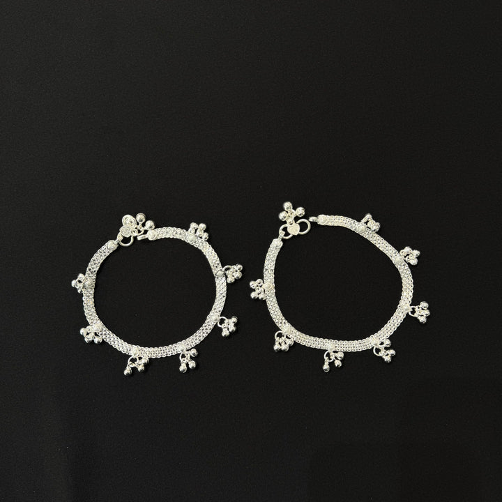 Sterling Silver Adult Anklet-1pair