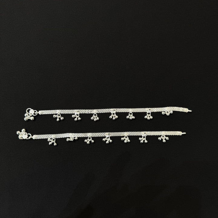Sterling Silver Adult Anklet-1pair