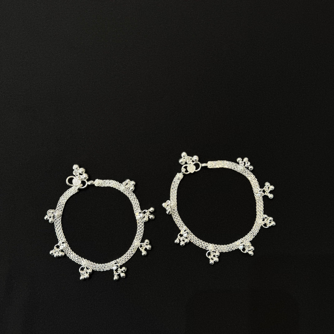 Sterling Silver Adult Anklet-1pair