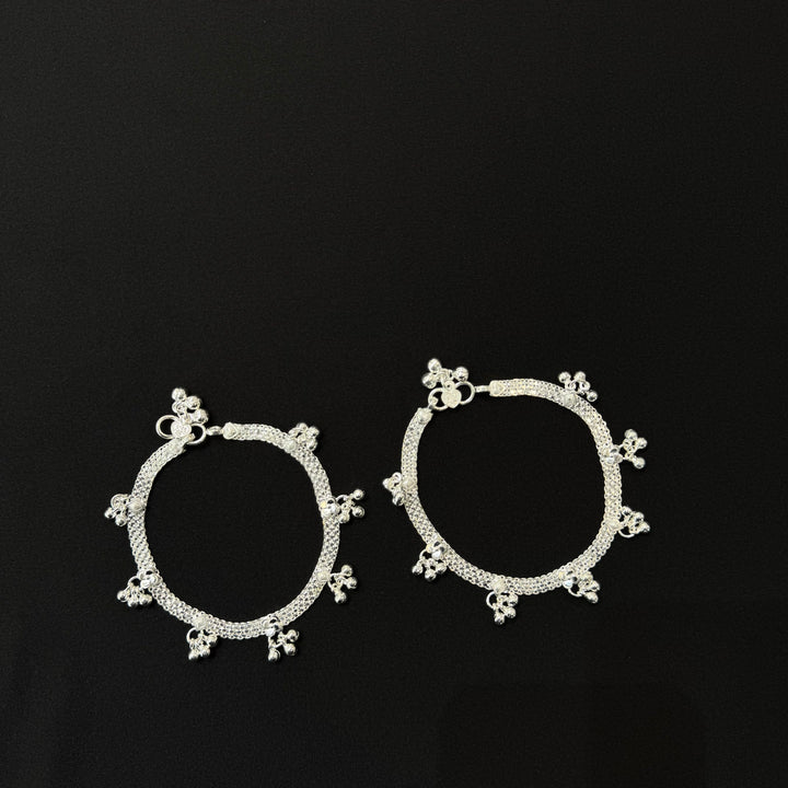 Sterling Silver Adult Anklet-1pair