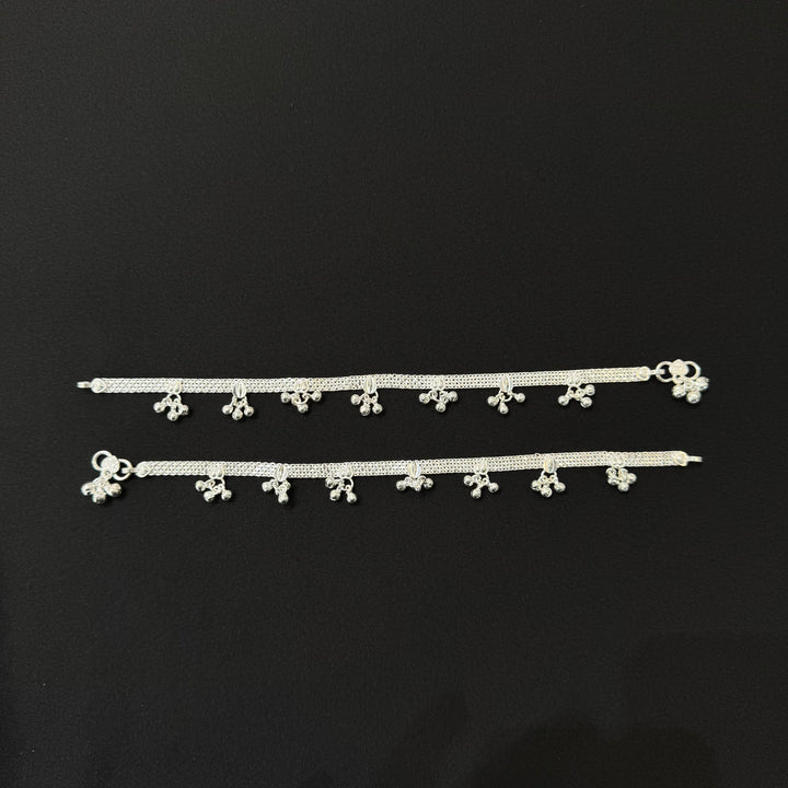 Sterling Silver Adult Anklet-1pair