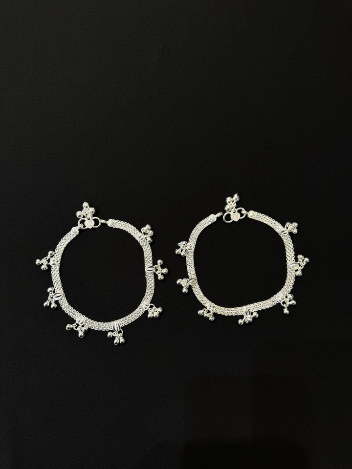 Sterling Silver Adult Anklet-1pair