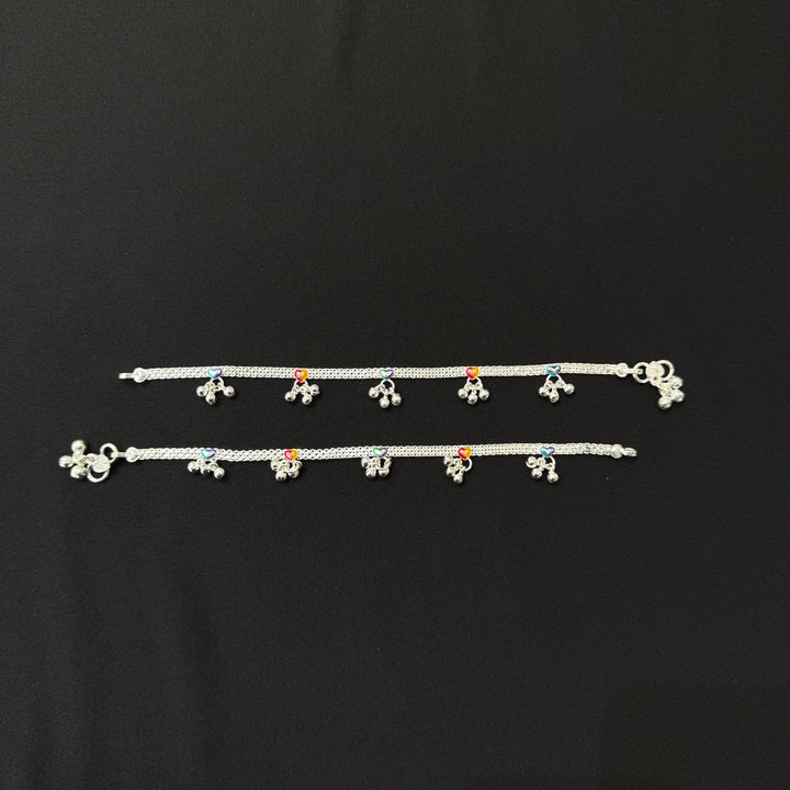 Sterling Silver Adult Anklet-1pair