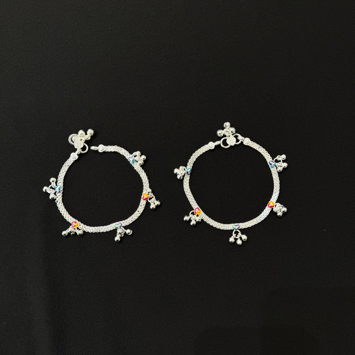 Sterling Silver Adult Anklet-1pair