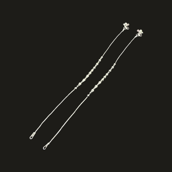 Sterling Silver Fancy Anklet-1pair