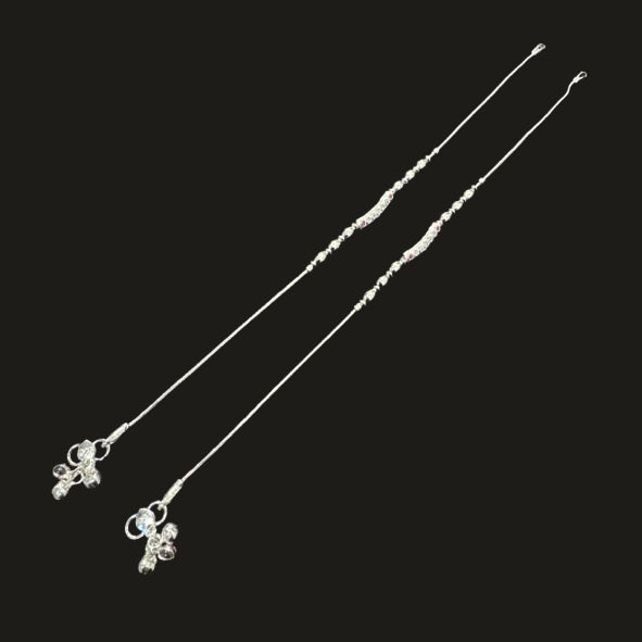 Sterling Silver Fancy Anklet-1pair