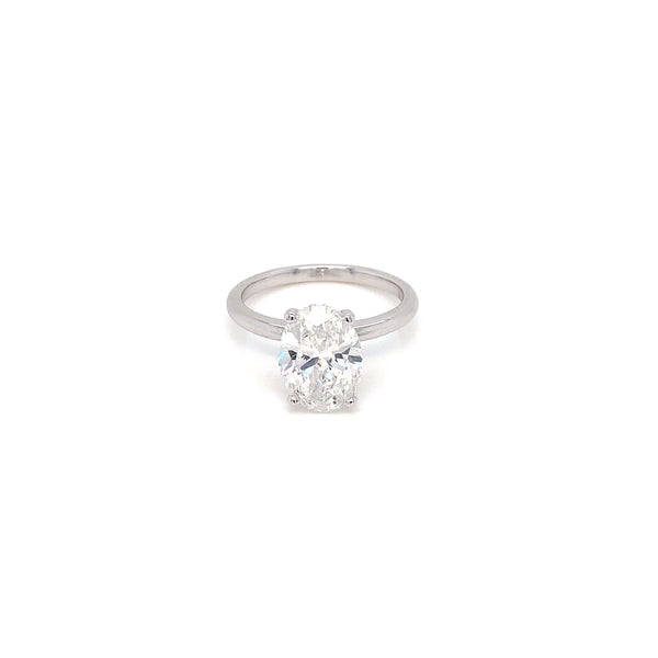 18K WG Solitaire Oval Diamond Ring-1pc
