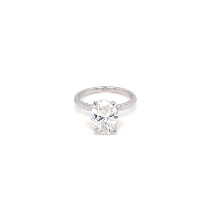 18K WG Solitaire Oval Diamond Ring-1pc
