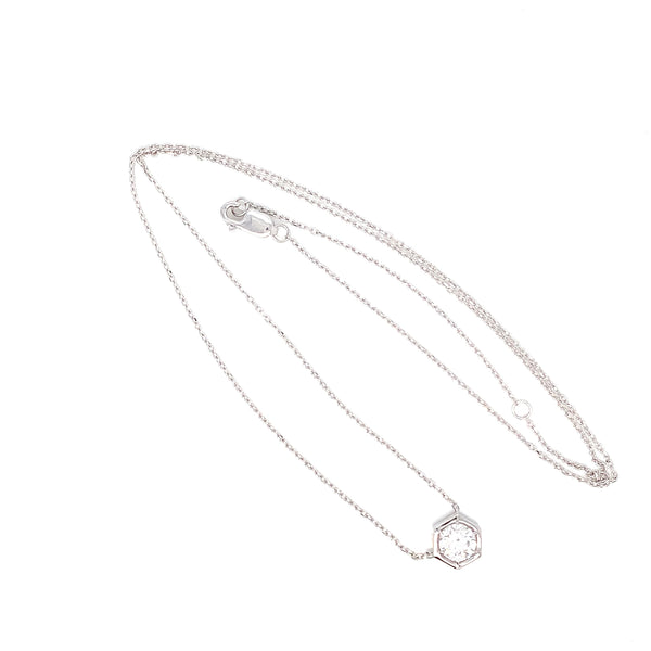 18K WG Diamond Pendant with chain-1pc