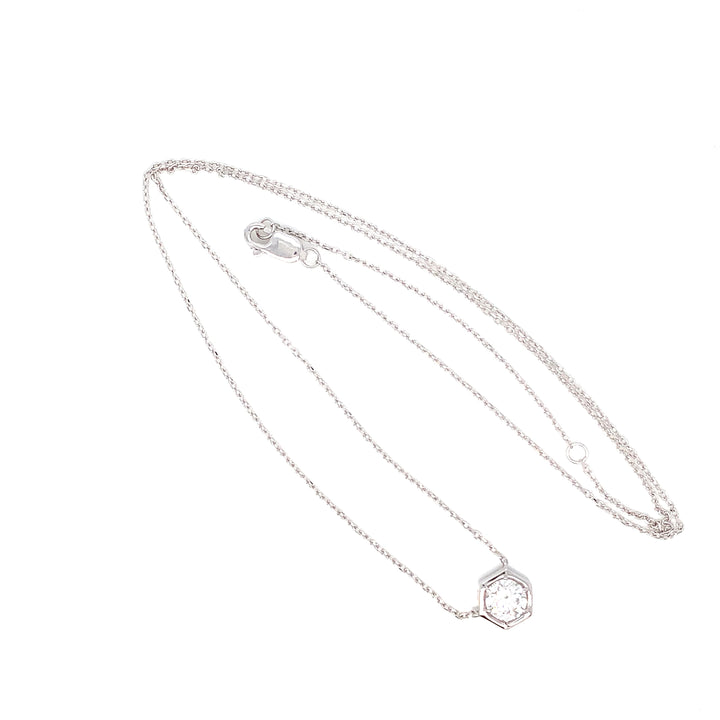 18K WG Diamond Pendant with chain-1pc
