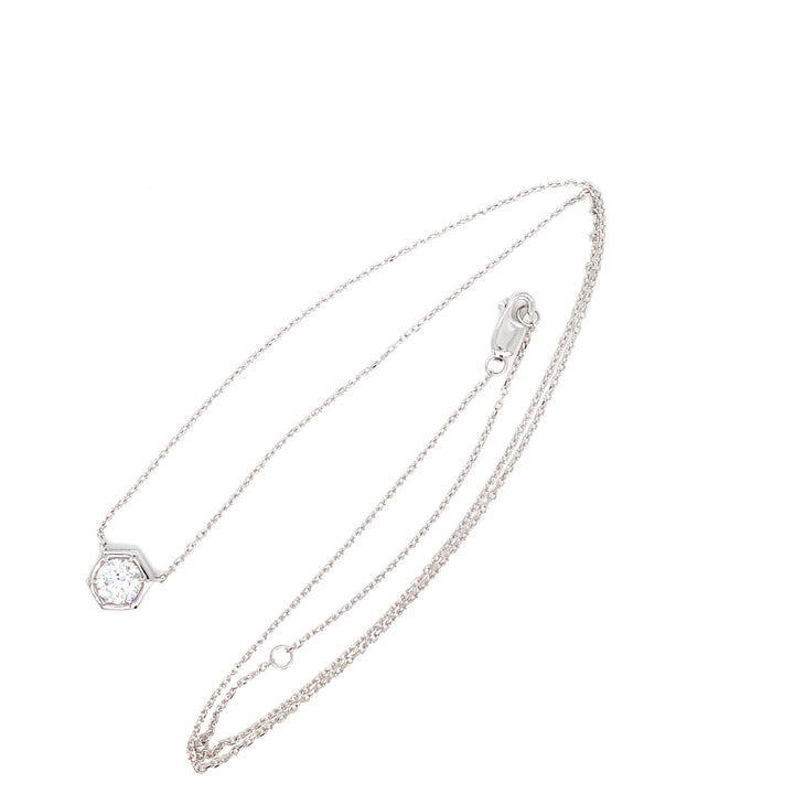 18K WG Diamond Pendant with chain-1pc