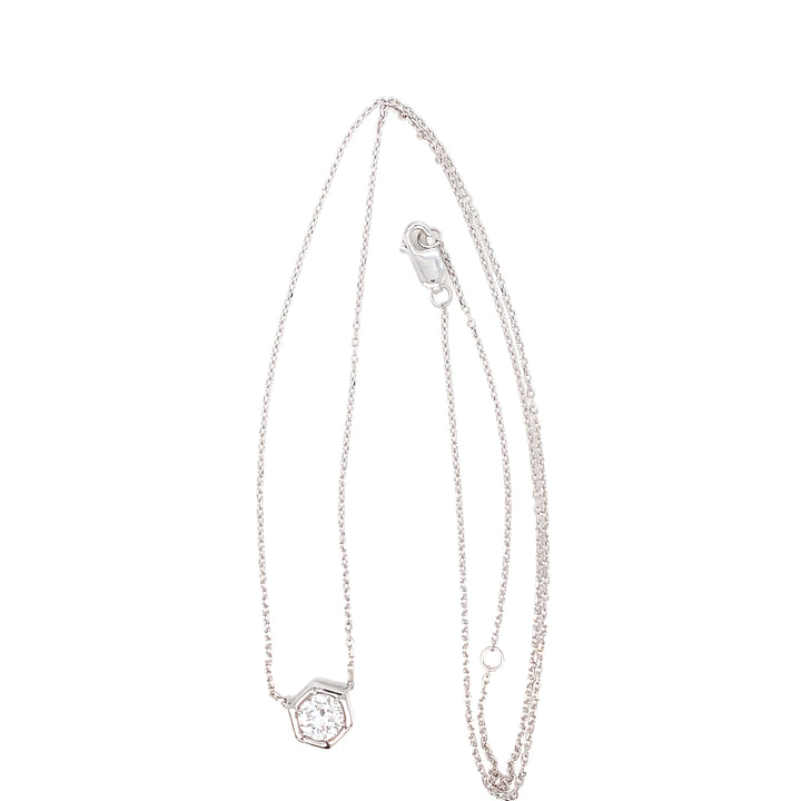 18K WG Diamond Pendant with chain-1pc