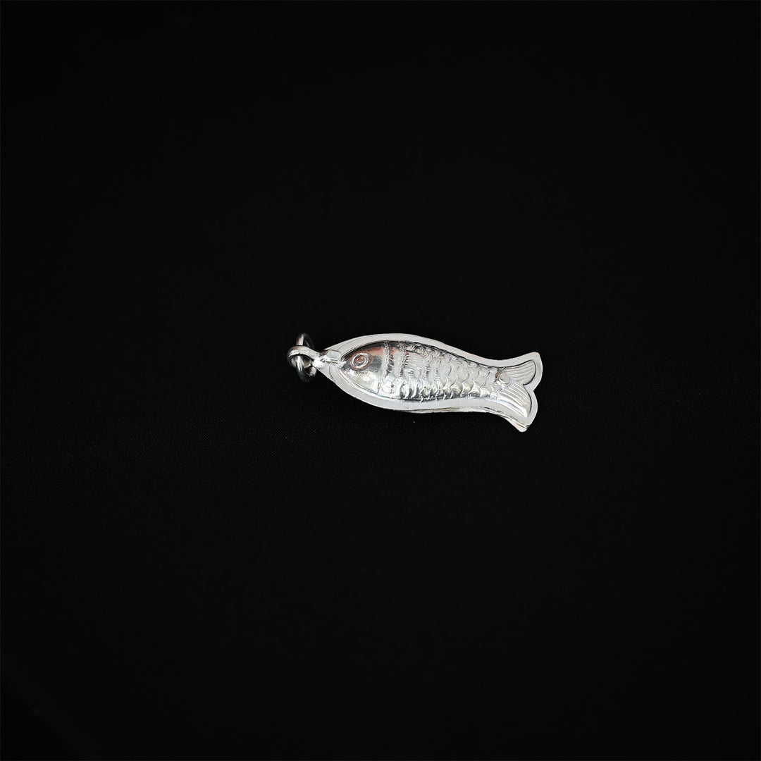 Silver Carved Fish Gajal-1pc