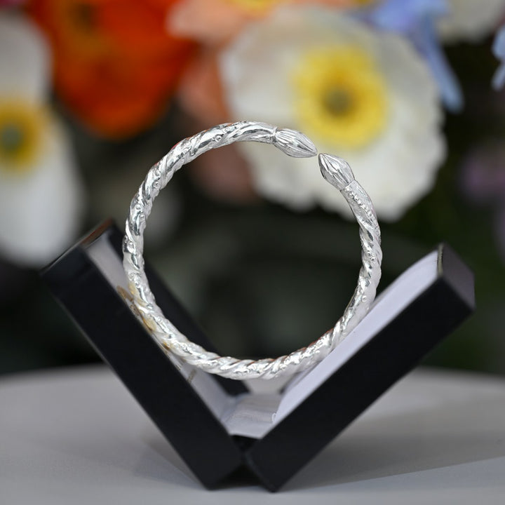 Pure Silver Adult Bangle-1pc