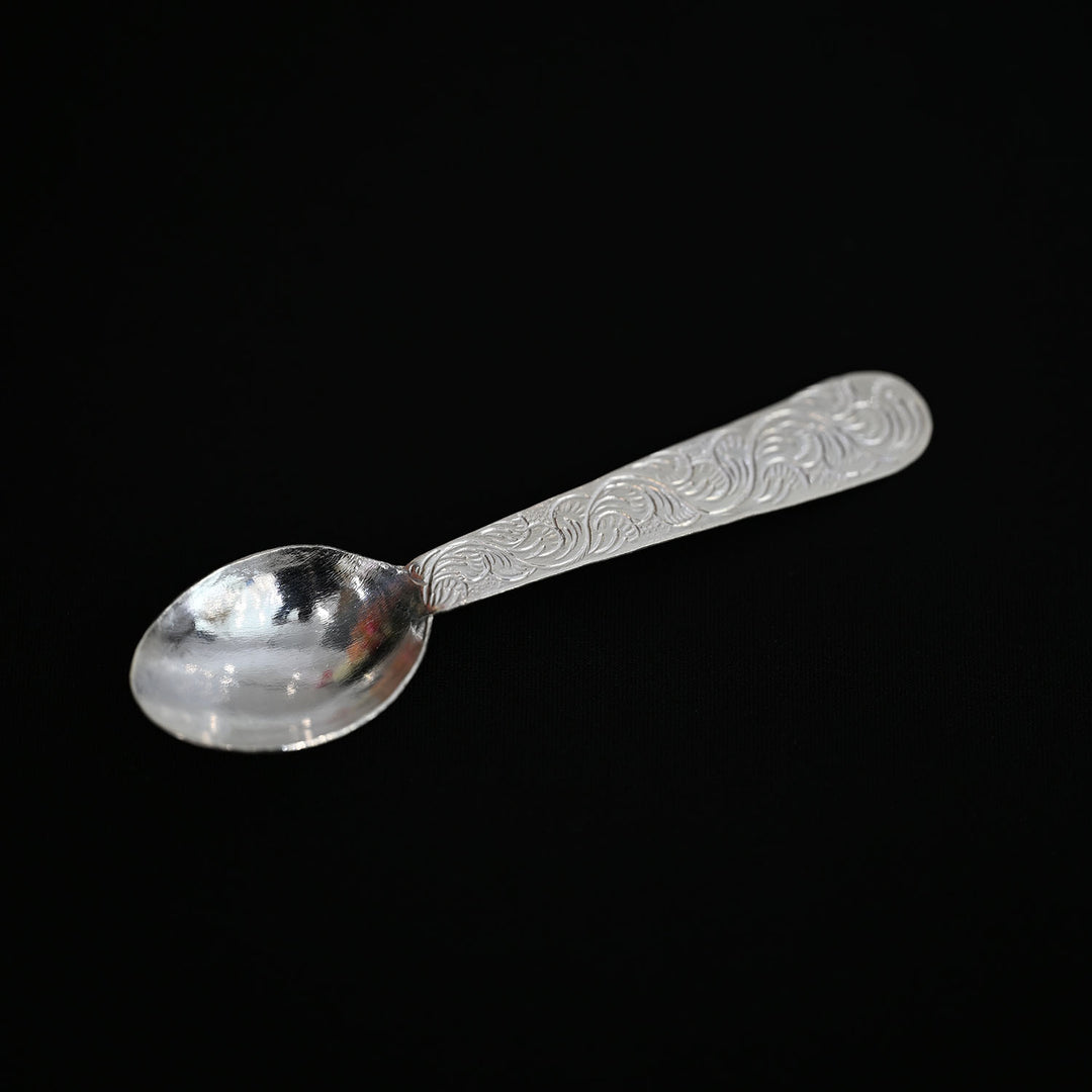 Silver Carved Spoon-1pc