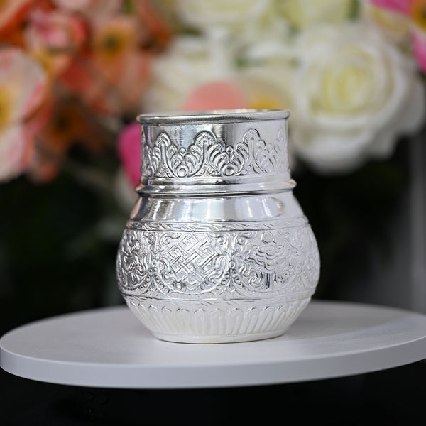 Silver Carved Mana-1pc