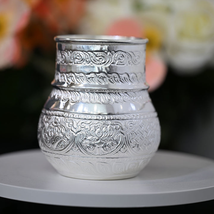 Silver Carved Mana-1pc