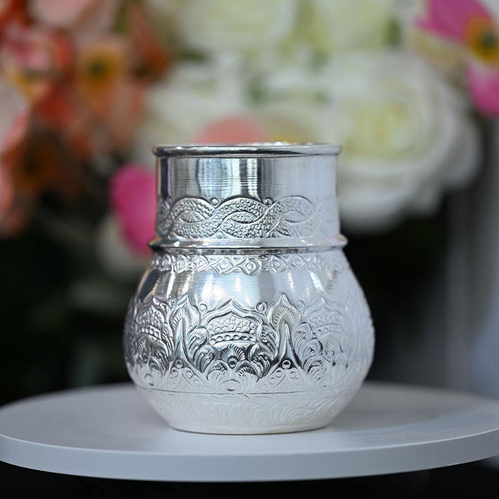 Silver Carved Mana-1pc