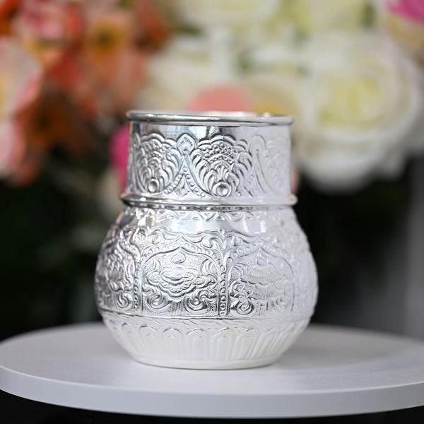 Silver Carved Mana-1pc