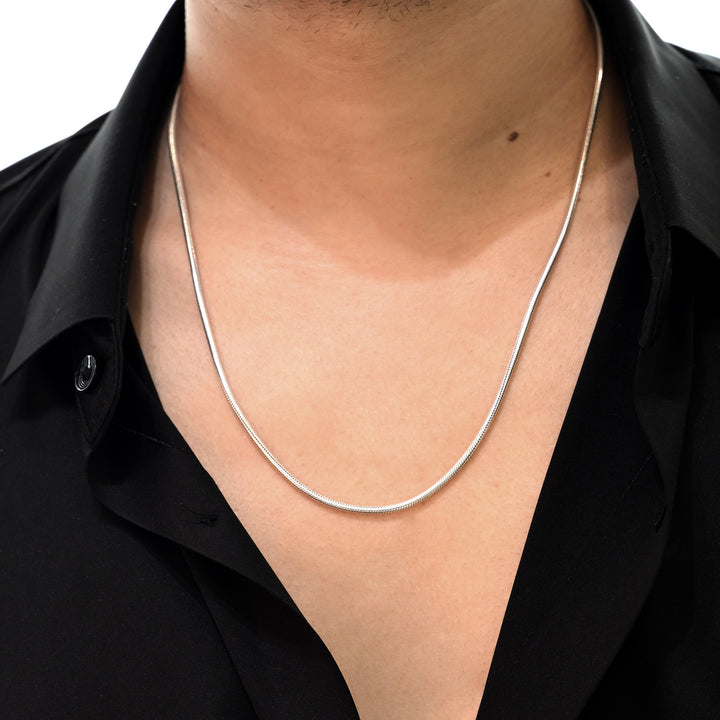 1.2mm Sterling Silver Snake Chain-42cm